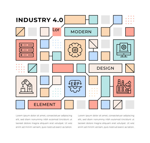 工业4.0 Web Banner概念图片下载