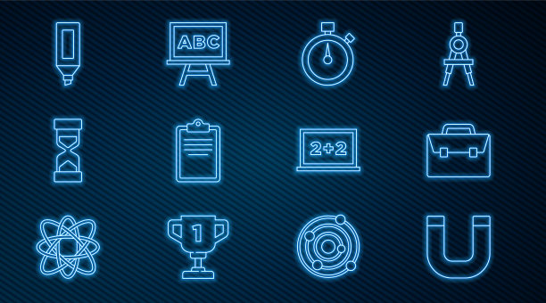 设置线磁铁公文包秒表剪贴板图片下载