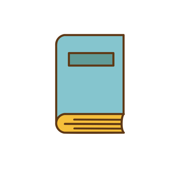 书中的图标卡通学校孤立矢量插图图片下载