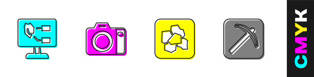 设置土壤分析照相机和金块图片下载