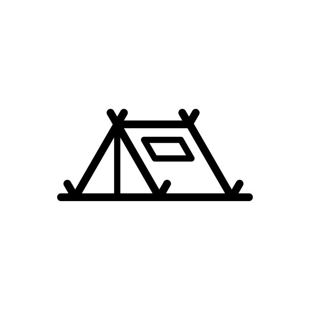 收集迷人的帐篷图标为您的户外冒险图片下载