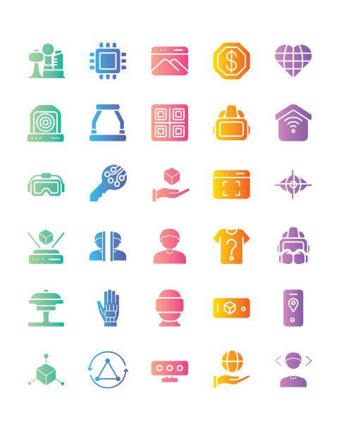 Metaverse图标设置30孤立在白色背景图片下载