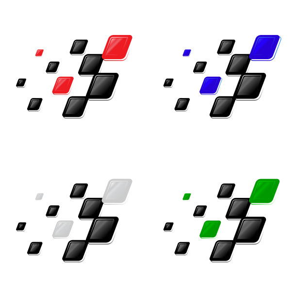 运动旗帜方格集图片下载