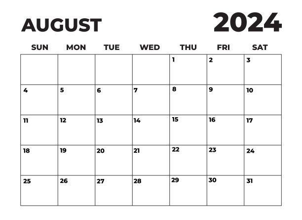 2024年8月周日开始景观月度规划师图片下载