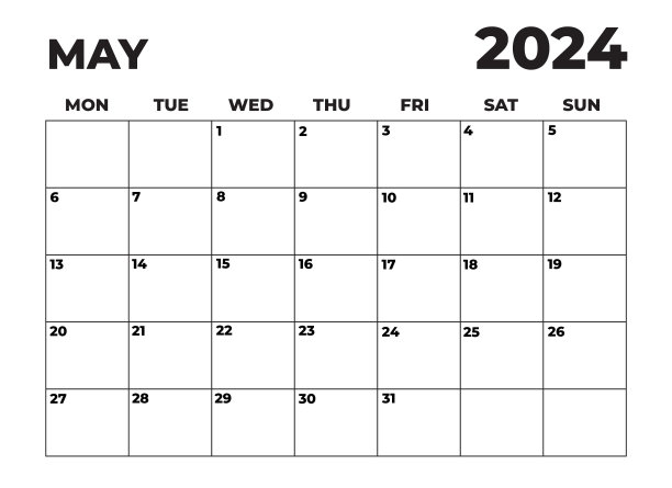 2024年5月周一开始景观月度规划师图片下载