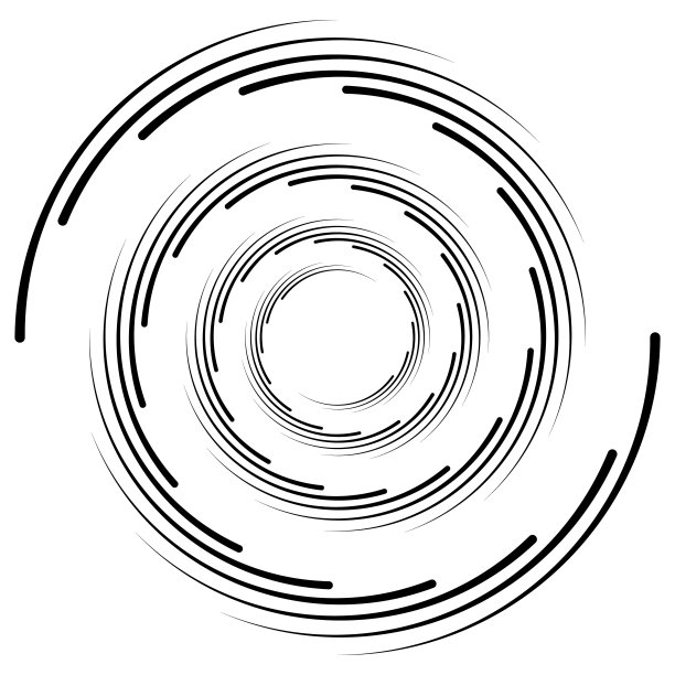 一组以圆形表示的速度线。图片下载