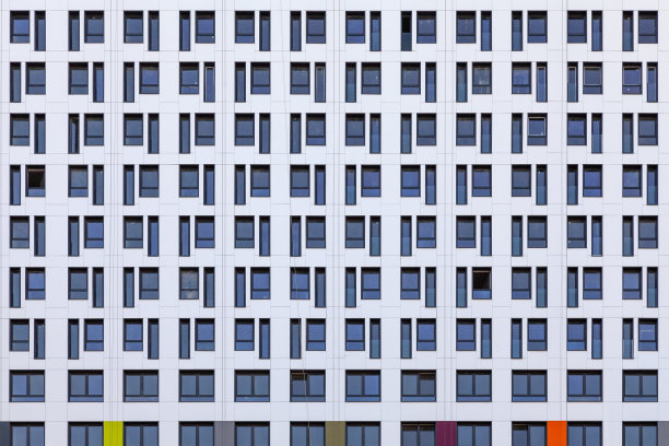 多层建筑同类型窗户的几何背景图片下载