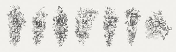 首字母:A、D、E、G、S和V，出版于1885年图片下载