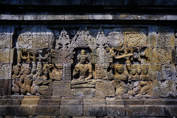 婆罗浮屠寺浮雕的故事图片下载