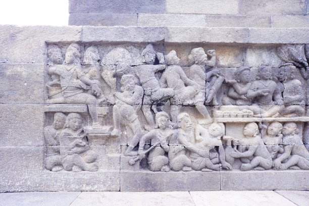 婆罗浮屠寺浮雕的故事图片下载