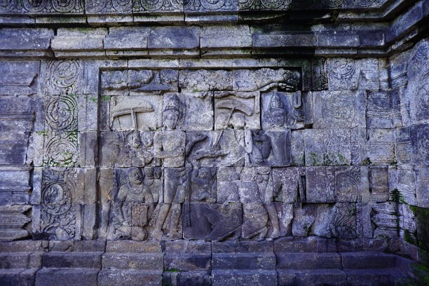 婆罗浮屠寺浮雕的故事图片下载