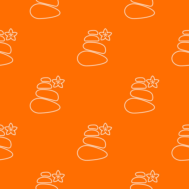 水疗平衡石图案橙色图片下载