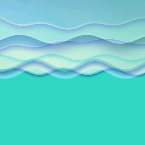 蓝色的柔软和脆弱的波浪。模板为您美丽的背景。图片下载