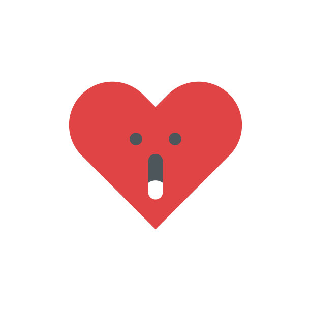 不同心情的心形表情符号图标图片下载