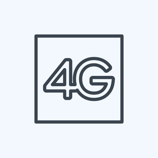 图标4 g。适合移动应用程序的符号。行风格。简单的设计可编辑。设计模板向量。简单的符号说明图片下载