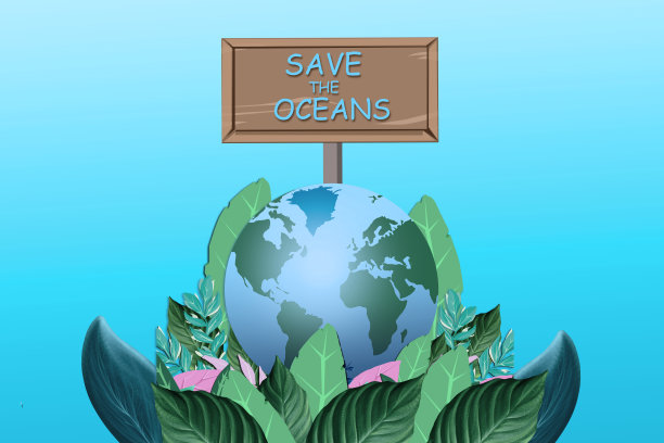 拯救海洋标志和地球图片下载