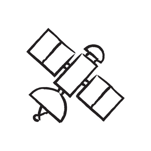 卫星粉笔绘图草图设计图标矢量图片下载