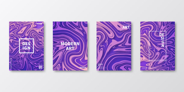 宣传册模板排版，紫色封面设计，企业年报，传单，杂志图片下载