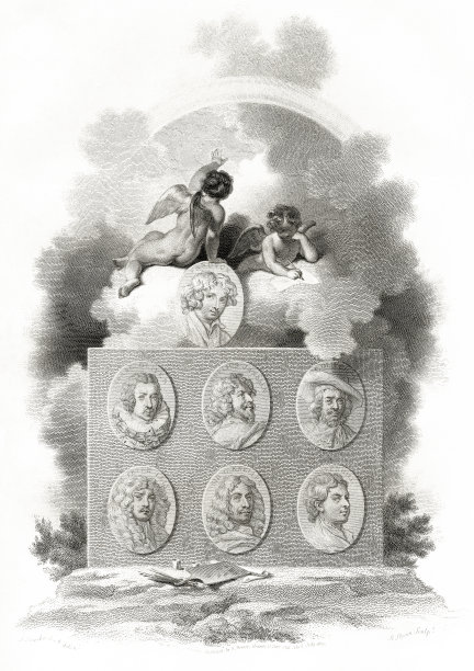 古董，英国贵族，英国维多利亚版画，1806年图片下载