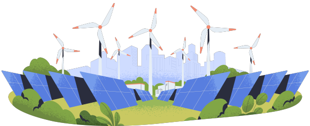 太阳能和风能发电厂图片下载