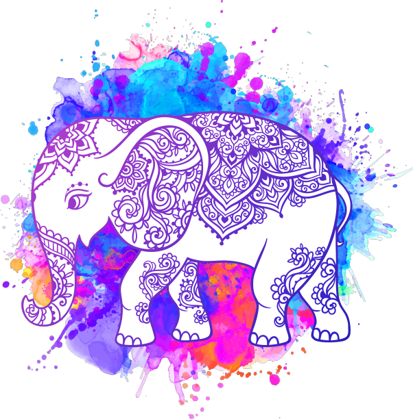 大象是华丽的艺术动物图片下载