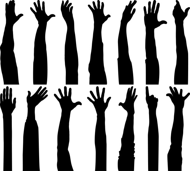 手的轮廓图片下载