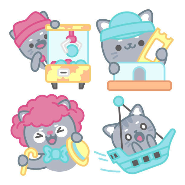 游乐园贴纸集tomomi猫图片下载