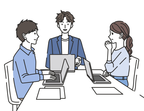 商务人士正在开团队会议图片下载