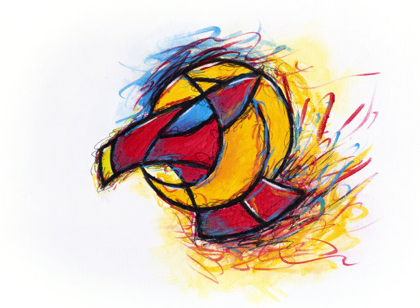 白羊座:十二宫的抽象画图片下载