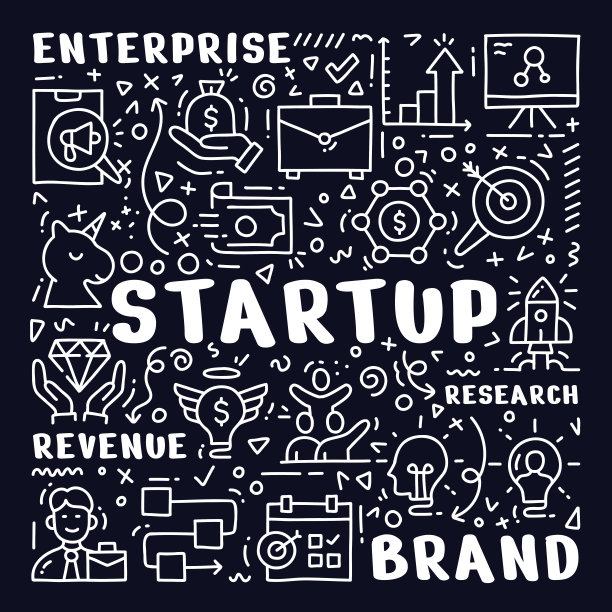 创业公司手绘涂鸦概念图片下载