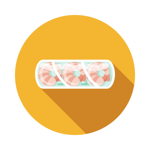 新鲜春卷泰国食品图标图片下载