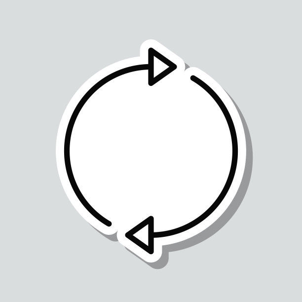 刷新。灰色背景上的图标贴纸图片下载