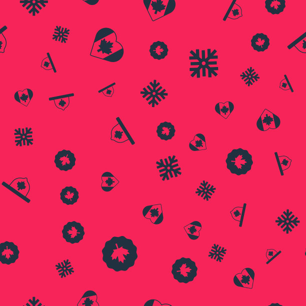 设置加拿大枫叶心形加拿大国旗图片下载