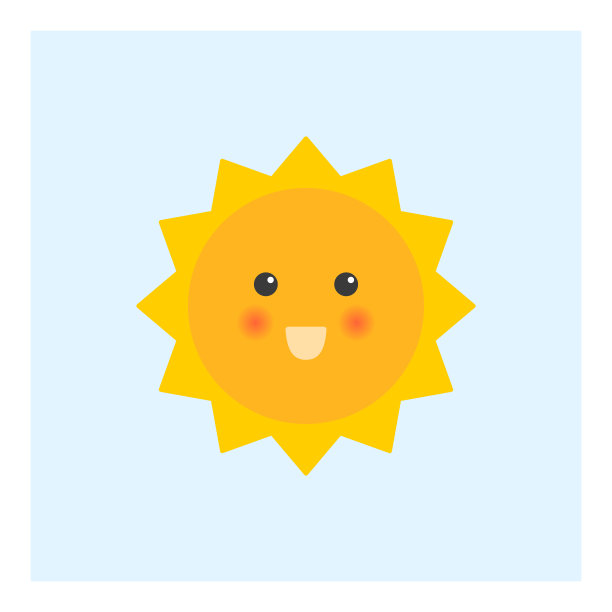 快乐滑稽微笑太阳图片下载