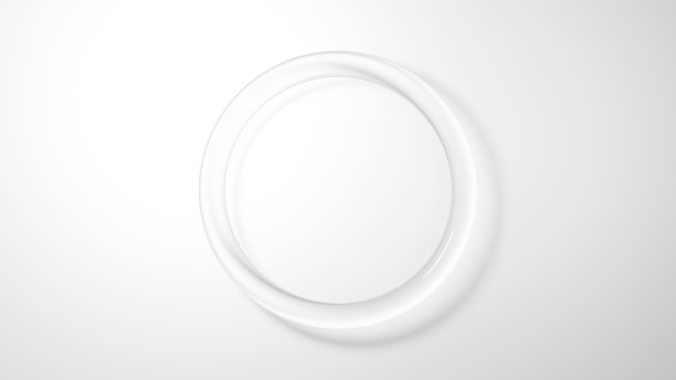 3 d演示。水样透明的圆圈。背景材料。白色背景。(水平)图片下载