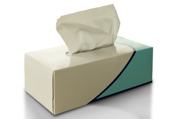 纸巾盒实物白色纸巾，盒内空白无文字包装图片下载