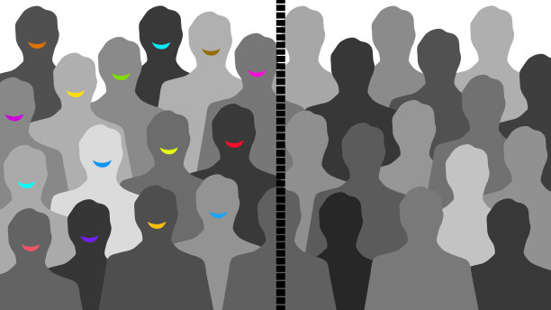 分离微笑的男人图片下载