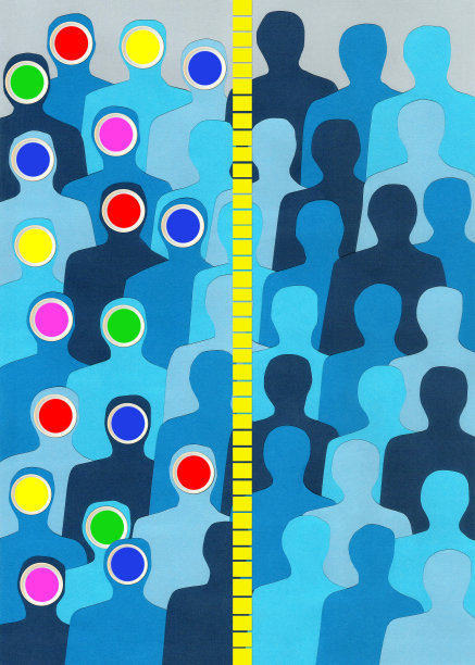 分成多色圈人图片下载