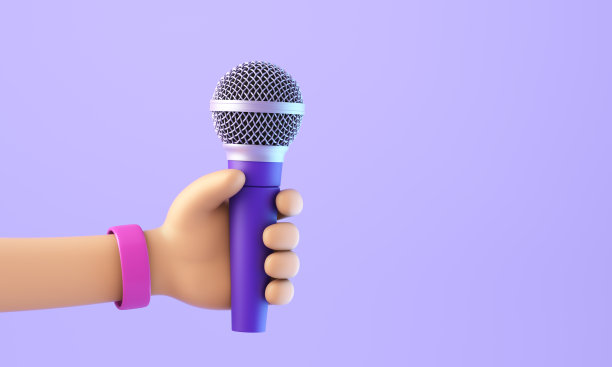 卡通手拿麦克风图片下载