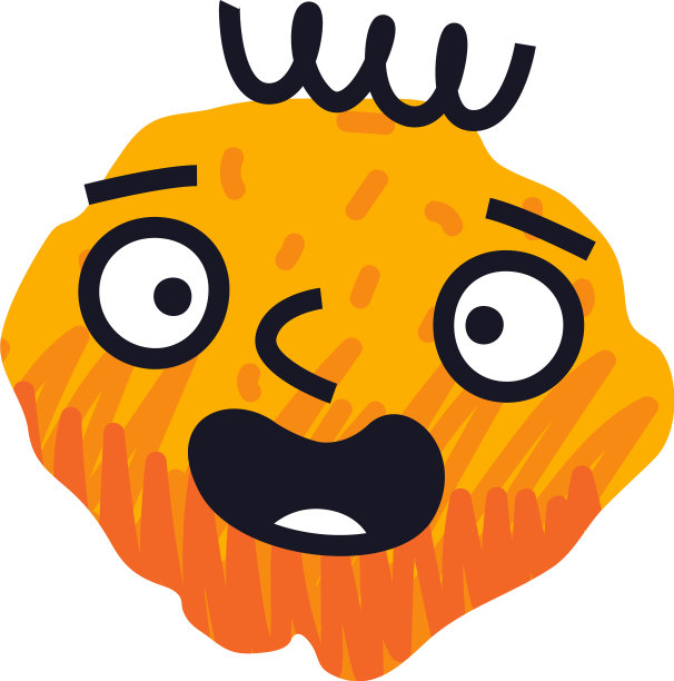 抽象滑稽的橙色表情表现情感图片下载