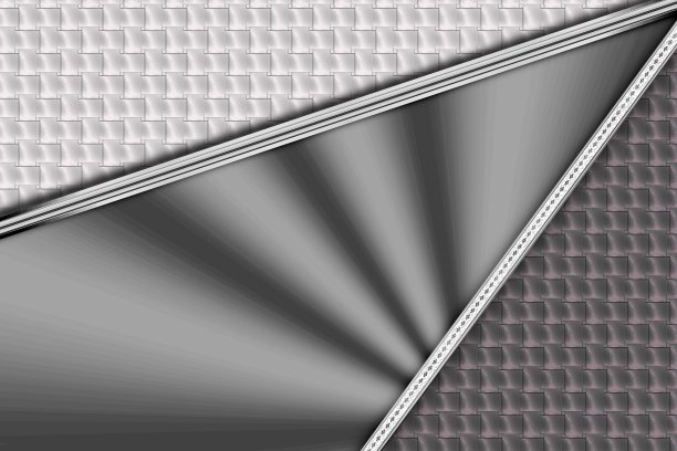 银色阴影拉丝和雕刻金属背景装饰带。图片下载