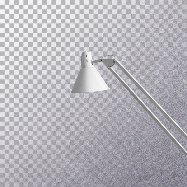 侧视图现代灰色台灯隔离图片下载