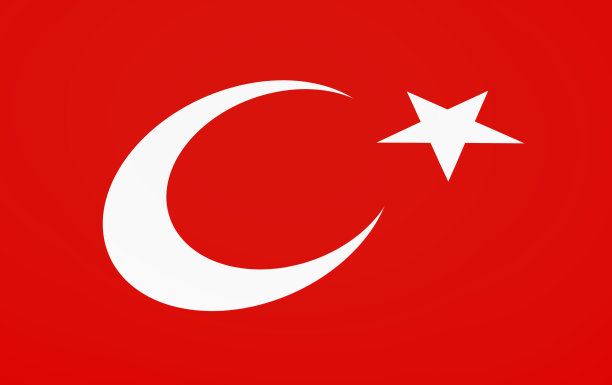 三维渲染-抽象的土耳其国旗的插图图像图片下载