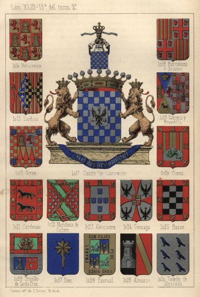 纹章，饰有纹章的盾，纹章的盾，西班牙的纹章图片下载