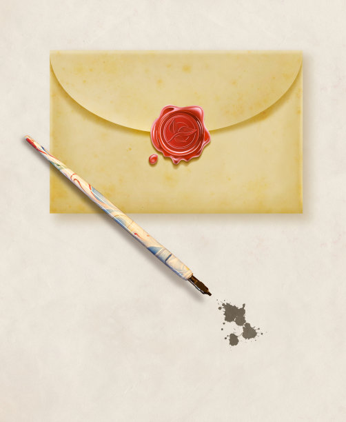 红色复古蜡印章印章素食质量保证插图图片下载