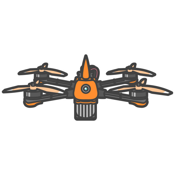 配备FPV无人机，橙色，6芯脂质电池，用于无人机比赛图片下载