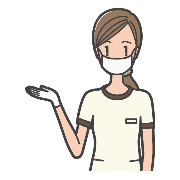 戴口罩指导的美容师、牙科/诊所接待示意图图片下载