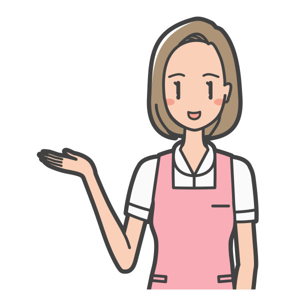 护士的插图，护理和牙科工作人员在围裙谁带着微笑指导图片下载