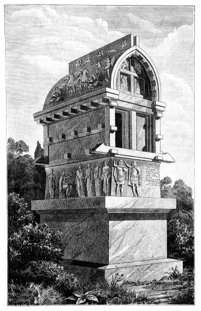 帕亚瓦墓是一个利西亚的高矩形独立桶拱石石棺，也是Xanthos最著名的坟墓之一图片下载