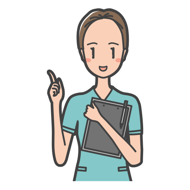 医务人员和牙科人员穿着工作服的插图，有医疗记录，微笑着解释图片下载